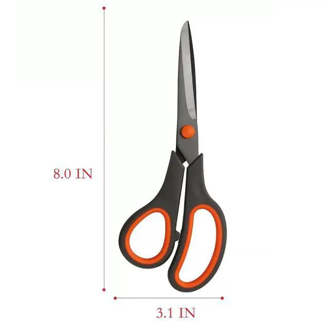 Alt view image 2 of 7 - 3-Pack 8 Inch Craft Scissors, Heavy Duty Non-Stick PTFE-Coated
