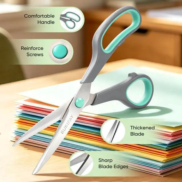 Alt view image 3 of 7 - Scissors All Purpose Heavy Duty 3Pack, 8"Scissors for Office School