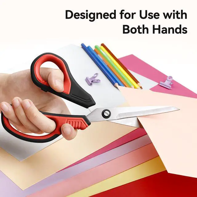 Alt view image 5 of 7 - 8.5" Scissors All Purpose 3 Pack Heavy Duty for Office School Fabric