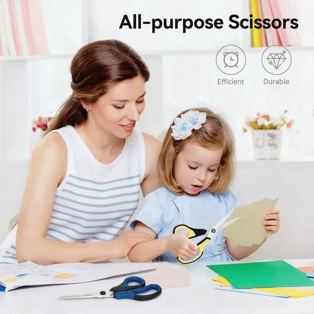 Alt view image 6 of 7 - 8.5" Scissors All Purpose 3 Pack Heavy Duty for Office School Fabric
