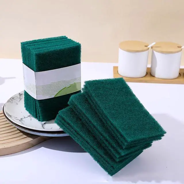 Alt view image 3 of 7 - 10PCS Heavy Duty Cleaning Scrubbing Pads for Kitchen Bathroom Household Cleaning Dish Scrub Sponges