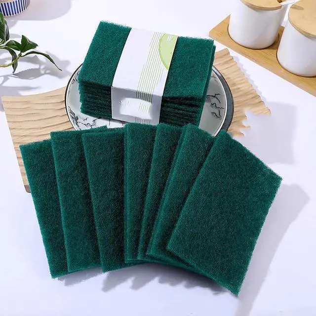Alt view image 6 of 7 - 10PCS Heavy Duty Cleaning Scrubbing Pads for Kitchen Bathroom Household Cleaning Dish Scrub Sponges