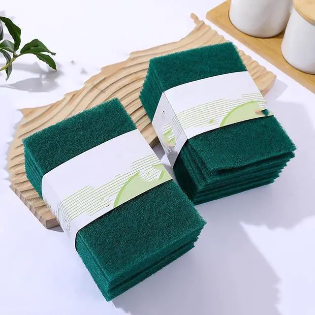Alt view image 7 of 7 - 10PCS Heavy Duty Cleaning Scrubbing Pads for Kitchen Bathroom Household Cleaning Dish Scrub Sponges