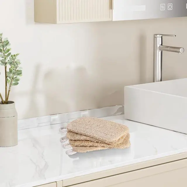 Alt view image 7 of 7 - 6 PCS Loofah Dish Sponge, Compostable Natural Sponges for Dishes, Natural Loofah Sponge for Kitchen