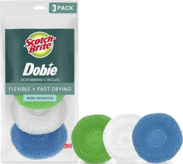 Main image of Non-Scratch Plastic Scrubbing Pads, 3 Pack