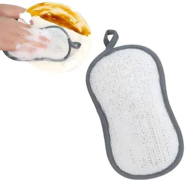 Main image of Multi-Purpose Non-Scratch Kitchen Sponge Dual-Sided Microfiber Dish Sponge with Heavy-Duty Scrubbing Power Effortlessly Cleans Dishes, Pots, and Pans (1 Pack)
