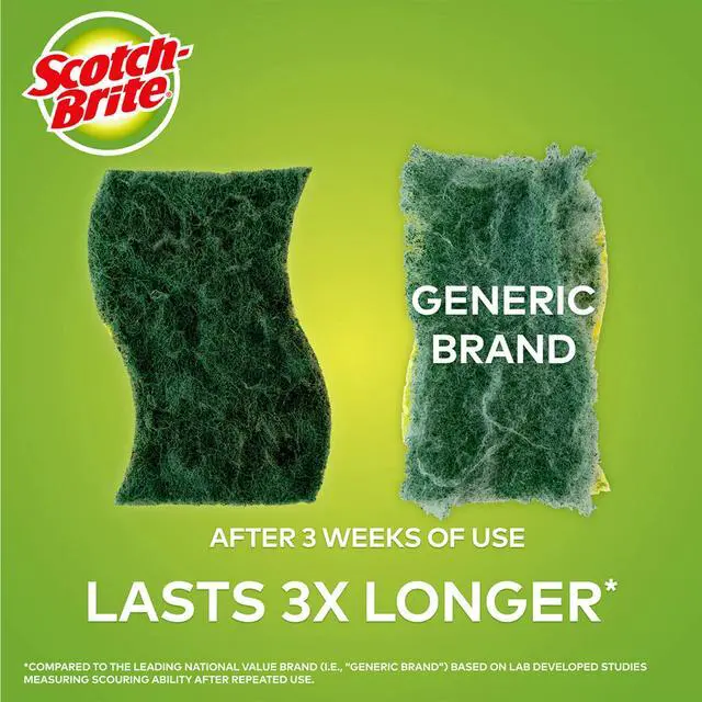 Alt view image 2 of 7 - Heavy-Duty Kitchen Scrub Sponge, No Size