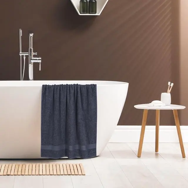 Alt view image 5 of 7 - Bath Towels - Bath Towel Set, 100% Cotton Ultra Soft Highly Absorbent Quick Drying Lightweight Towels for Bathrooom, 27x54 Inches Washable Resuable Hotel Spa Gym Dark Grey Towel
