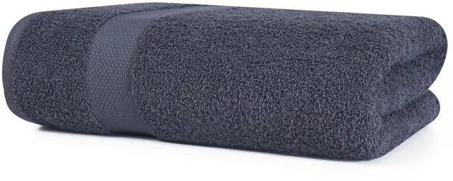 Main image of Bath Towels - Bath Towel Set, 100% Cotton Ultra Soft Highly Absorbent Quick Drying Lightweight Towels for Bathrooom, 27x54 Inches Washable Resuable Hotel Spa Gym Dark Grey Towel