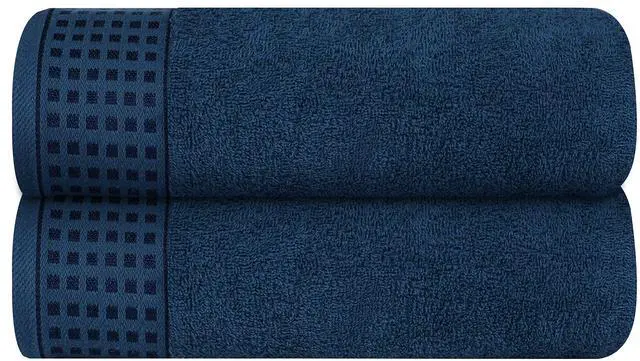 Main image of 100% Cotton 2 Pack Oversized Bath Towel Set 28x55 Inches, Ultra Soft Highly Absorbant Compact Quickdry & Lightweight Large Bath Towels, Ideal for Gym Travel Camp Pool - Mineral Blue