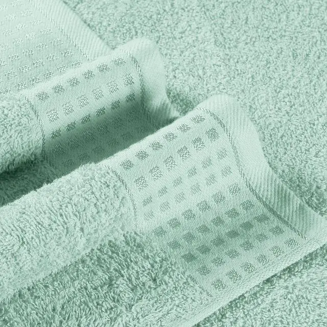 Alt view image 2 of 7 - 100% Cotton 2 Pack Oversized Bath Towel Set 28x55 Inches, Ultra Soft Highly Absorbant Compact Quickdry & Lightweight Large Bath Towels, Ideal for Gym Travel Camp Pool - Sea Green