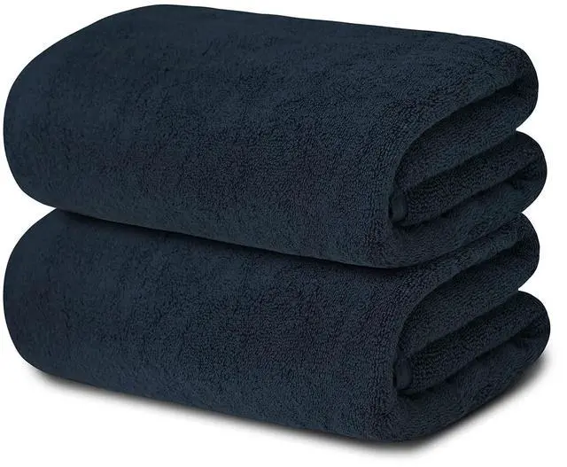 Main image of Black Bath Towels 30x60, 100% Cotton Large Bath Sheet, Soft Absorbent Quick Dry Oversized Towels for Bathroom Gym Spa Hotel Pool