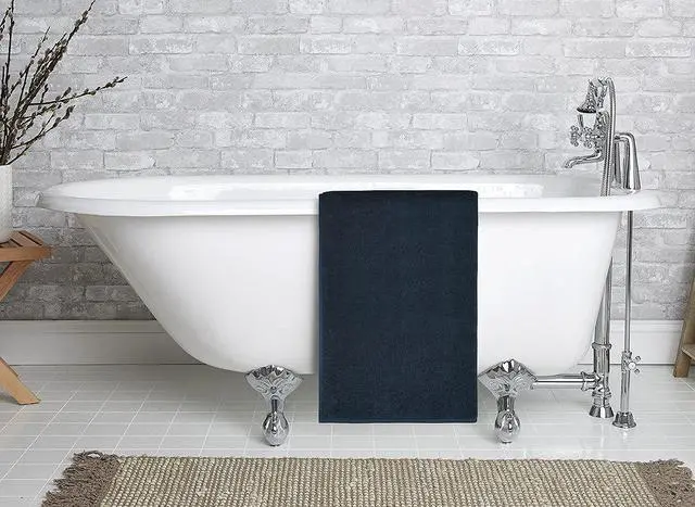 Alt view image 3 of 6 - Black Bath Towels 30x60, 100% Cotton Large Bath Sheet, Soft Absorbent Quick Dry Oversized Towels for Bathroom Gym Spa Hotel Pool