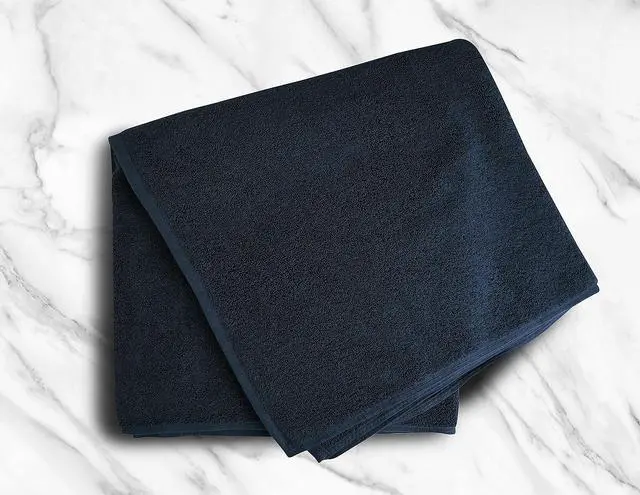Alt view image 5 of 6 - Black Bath Towels 30x60, 100% Cotton Large Bath Sheet, Soft Absorbent Quick Dry Oversized Towels for Bathroom Gym Spa Hotel Pool