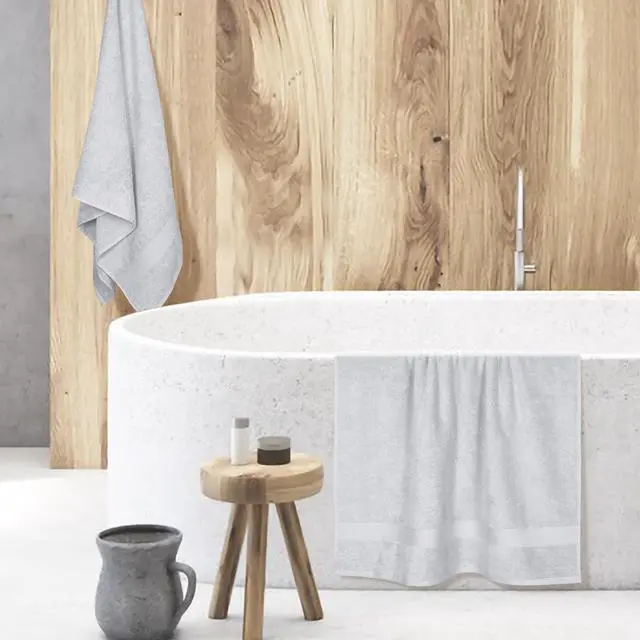 Alt view image 4 of 7 - Cotton 2 Pack Oversized Bath Towel Set, Large Bath Towels 27x54, Ultra Soft, Absorbent, Compact, Quick Drying and Lightweight, Eco-Friendly and 100% Recyclable Towel Set - Light Grey