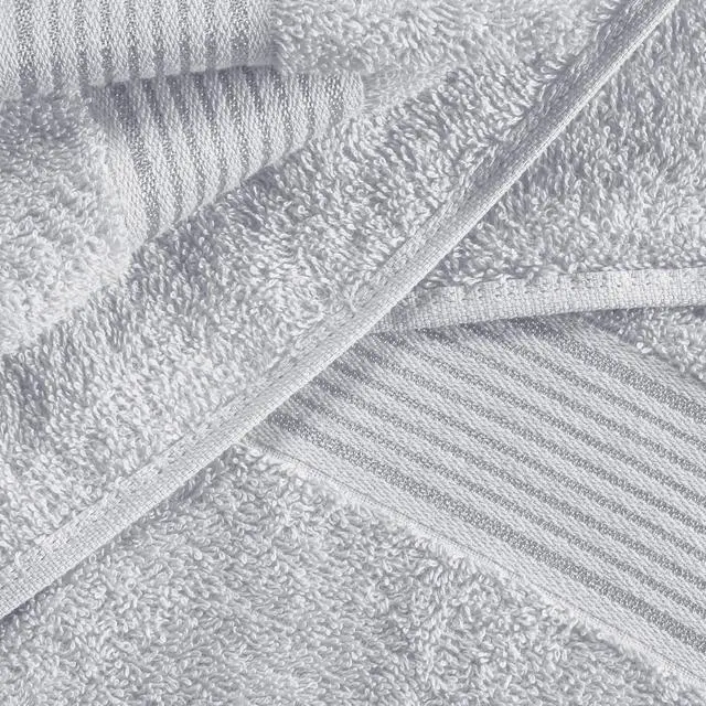 Alt view image 2 of 7 - Cotton 2 Pack Oversized Bath Towel Set 28x55 inches, Large Bath Towels, Ultra Absorbant Compact Quickdry & Lightweight Towel, Ideal for Gym Travel Camp Pool - Light Grey