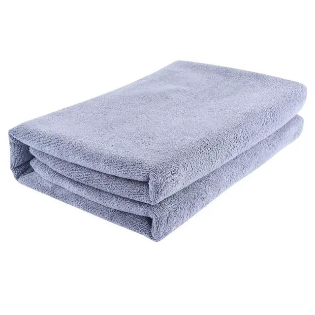 Alt view image 2 of 6 - Oversized Microfiber Bath Towel (Bath Sheet), 1 Pack (32 x 71 Inch), Extra Large Super Absorbent, Quick Fast Dry, Soft Eco-Friendly Towel for Body, Bathroom, Travel (1PCS Grey)