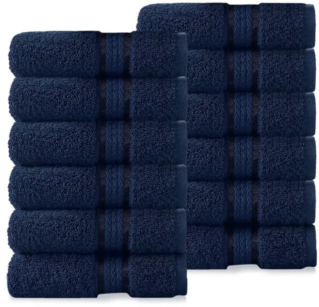 Main image of Ultra Soft Washcloths - 12 Pack 100% Ringspun Cotton Facecloth