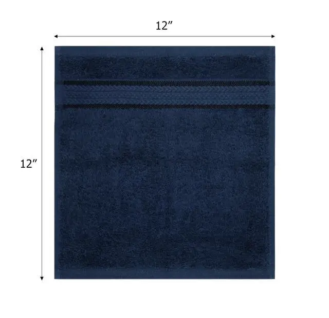 Alt view image 2 of 7 - Ultra Soft Washcloths - 12 Pack 100% Ringspun Cotton Facecloth
