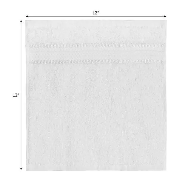 Alt view image 2 of 7 - Ultra Soft Washcloths - 12 Pack 100% Ringspun Cotton Facecloth