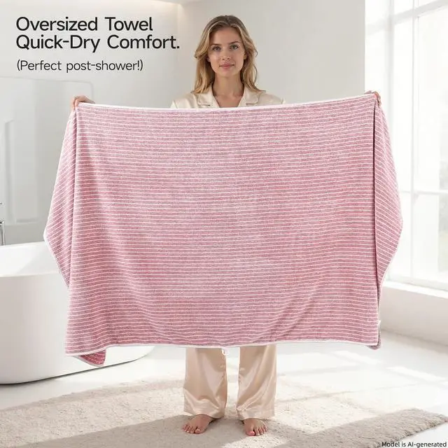 Alt view image 4 of 7 - Microfiber Bath Towel 35x70 Inches- Ultra Soft Quick Dry, Lightweight for Gym, Spa, Travel | Hotel Grade & Multi-Use| Single Pack