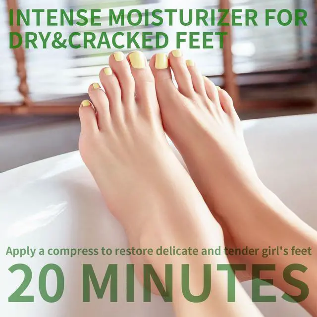 Alt view image 2 of 7 - Moisturizing Foot Mask with Shea Butter and Goat Milk, Hydrating Foot Masks for Dry Cracked Feet, Dry Skin Moisturizer for Soft and Smooth Touch Feet - Men Women - 5 Pairs