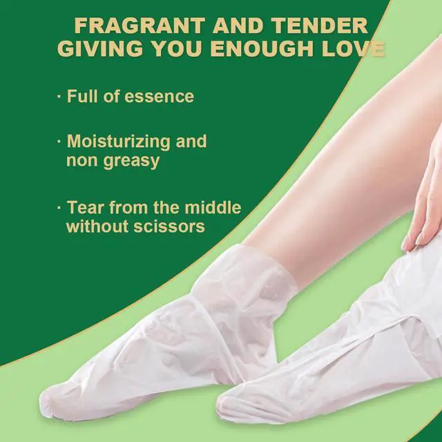 Alt view image 3 of 7 - Moisturizing Foot Mask with Shea Butter and Goat Milk, Hydrating Foot Masks for Dry Cracked Feet, Dry Skin Moisturizer for Soft and Smooth Touch Feet - Men Women - 5 Pairs