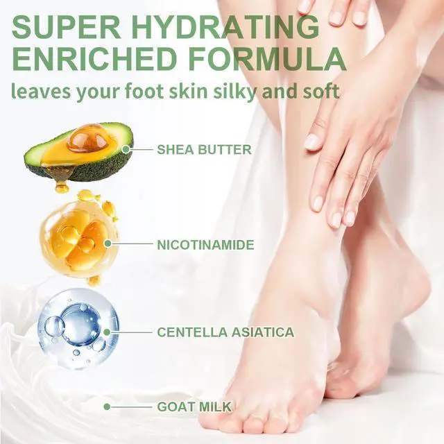 Alt view image 4 of 7 - Moisturizing Foot Mask with Shea Butter and Goat Milk, Hydrating Foot Masks for Dry Cracked Feet, Dry Skin Moisturizer for Soft and Smooth Touch Feet - Men Women - 5 Pairs