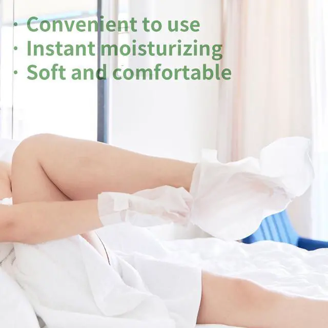 Alt view image 5 of 7 - Moisturizing Foot Mask with Shea Butter and Goat Milk, Hydrating Foot Masks for Dry Cracked Feet, Dry Skin Moisturizer for Soft and Smooth Touch Feet - Men Women - 5 Pairs