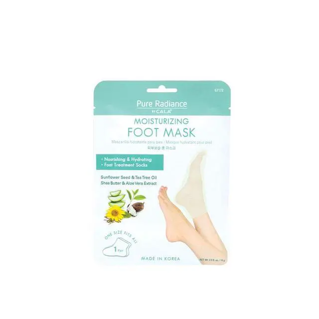 Alt view image 3 of 5 - Moisturizing Foot Mask Socks, Shea Butter + Sunflower Seed Oil, Tea Tree & Aloe Hydrating Booties with Urea + Hyaluronic Acid, 3 Pairs, 20-30 Min Treatment