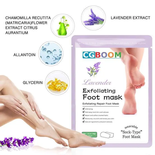 Alt view image 3 of 6 - Foot Peel Mask 3 Pack,Exfoliator Peel Off Calluses Dead Skin Callus Remover