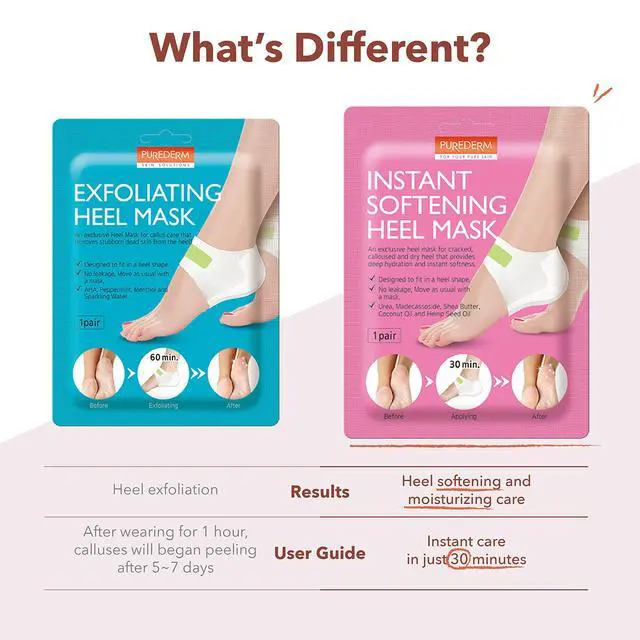 Alt view image 7 of 7 - Moisturizing Foot Mask for Dry Cracked Heels (1 Pack) Intensive Hydrating Foot Mask for Deep Moisture & Heel Repair Soft Smooth Feet