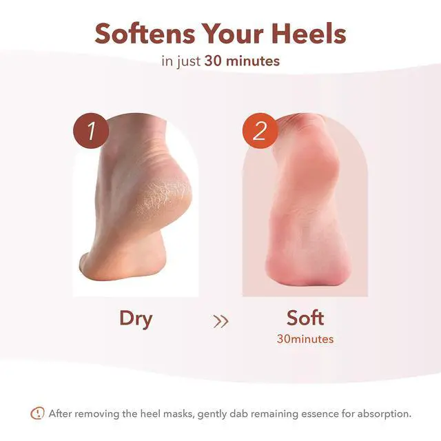 Alt view image 3 of 7 - Moisturizing Foot Mask for Dry Cracked Heels (1 Pack) Intensive Hydrating Foot Mask for Deep Moisture & Heel Repair Soft Smooth Feet