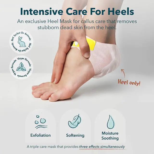 Alt view image 2 of 7 - Exfoliating Foot Peeling Mask & Foot Peel for Dry Cracked Heels (1 Pack) Dead Skin & Callus Remover for Feet, Rough Skin Care for Baby Soft Feet