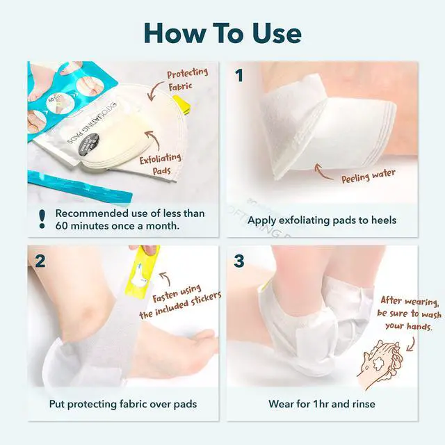 Alt view image 6 of 7 - Exfoliating Foot Peeling Mask & Foot Peel for Dry Cracked Heels (1 Pack) Dead Skin & Callus Remover for Feet, Rough Skin Care for Baby Soft Feet