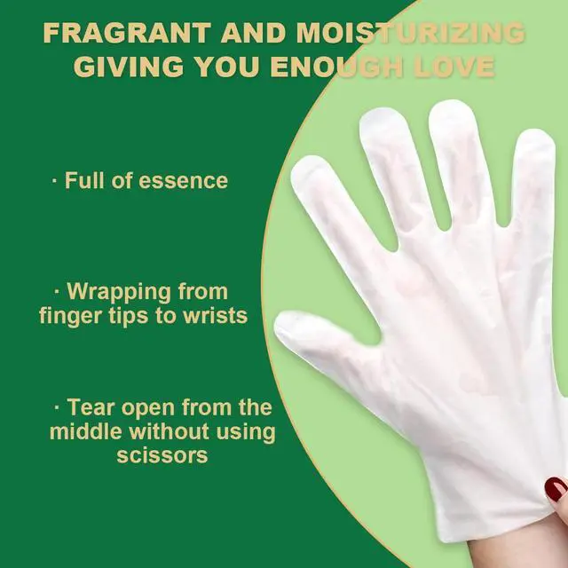 Alt view image 2 of 7 - Moisturizing Hand Mask with Shea Butter and Goat Milk, Hydrating Hand Masks for Dry Cracked Hands, Dry Skin Moisturizer for Soft and Smooth Touch Hands - Men Women - 5 Pairs