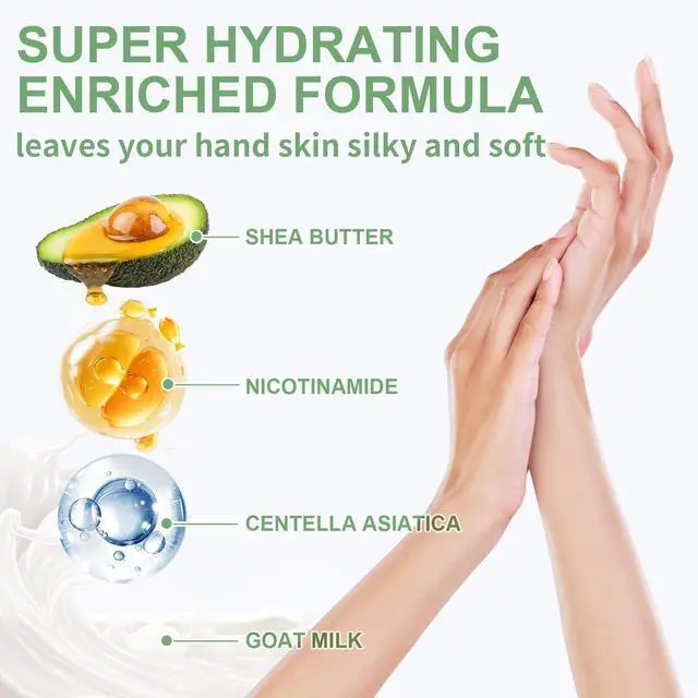 Alt view image 5 of 7 - Moisturizing Hand Mask with Shea Butter and Goat Milk, Hydrating Hand Masks for Dry Cracked Hands, Dry Skin Moisturizer for Soft and Smooth Touch Hands - Men Women - 5 Pairs