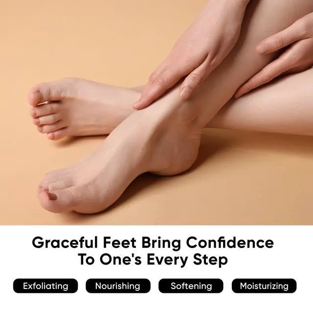 Alt view image 6 of 7 - Coconut Foot Peeling Mask, 3 Pairs of Skin Exfoliating Foot Masks for Dry feet, Cracked heels, Callus, Dead Skin Remover,for Smooth Touch Feet, Spa Experience at Home or Travel