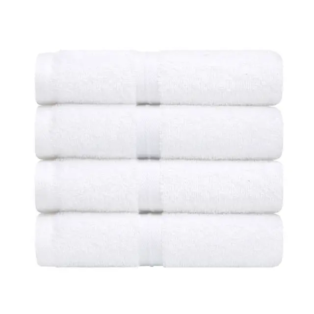 Alt view image 2 of 5 - Luxury & Soft Washcloths Set of 4 (12"" x 12"") Hotel Quality, Versatile as, Face Towels, Hand Towels, 100% Cotton Wash Cloths, Makeup Towels, Hotel Rags -%100 Cotton - White