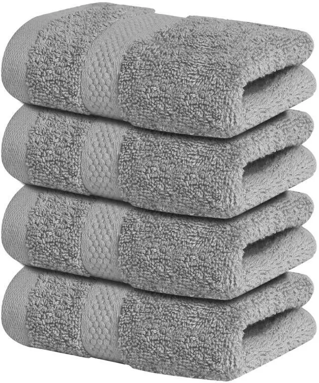Main image of 100% Cotton Luxury Wash Cloths for Showering - 4 Pack