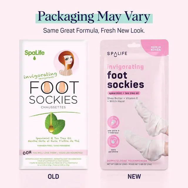 Alt view image 2 of 7 - Moisturizing Foot Sockies | Foot Mask for Dry Cracked Feet | Tea Tree Oil Softening Booties | Callus Remover Alternative | Self Care Gifts for Women | 4 Pack