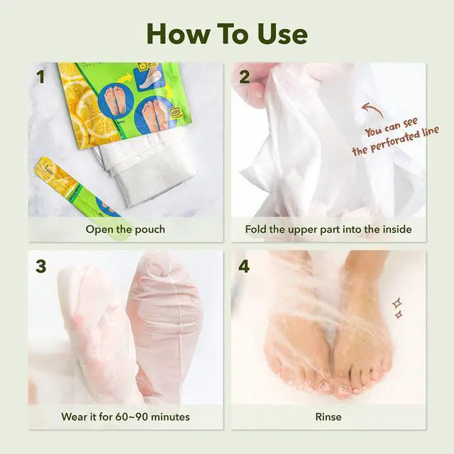 Alt view image 5 of 7 - Foot Peeling Mask for Dry Cracked Feet, Exfoliating Treatment for Dead Skin & Calluses for Baby Soft Feet, 3 Pairs