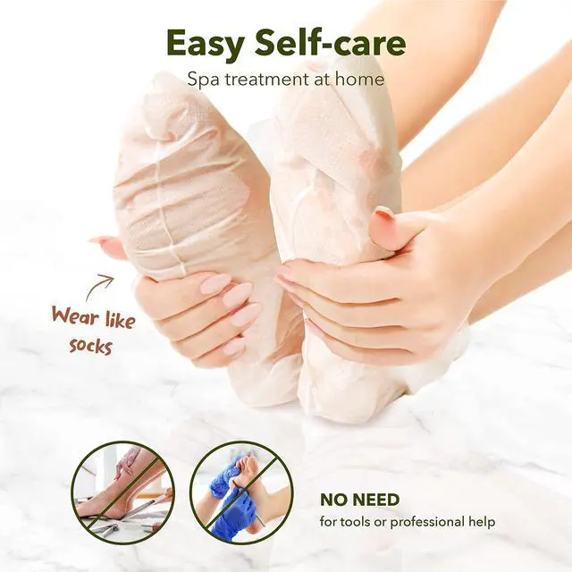 Alt view image 6 of 7 - Foot Peeling Mask for Dry Cracked Feet, Exfoliating Treatment for Dead Skin & Calluses for Baby Soft Feet, 3 Pairs