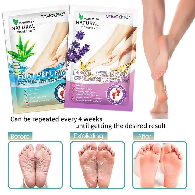 Alt view image 4 of 7 - 5 Pack Foot Peeling Mask,Exfoliator Peel Off Calluses Dead Skin Callus Remover,Foot Mask for Dry Cracked Feet,Foot Peel Masks for Men and Women,Feet Peeling Mask,Spa Gifts for Women,Self Care Gifts