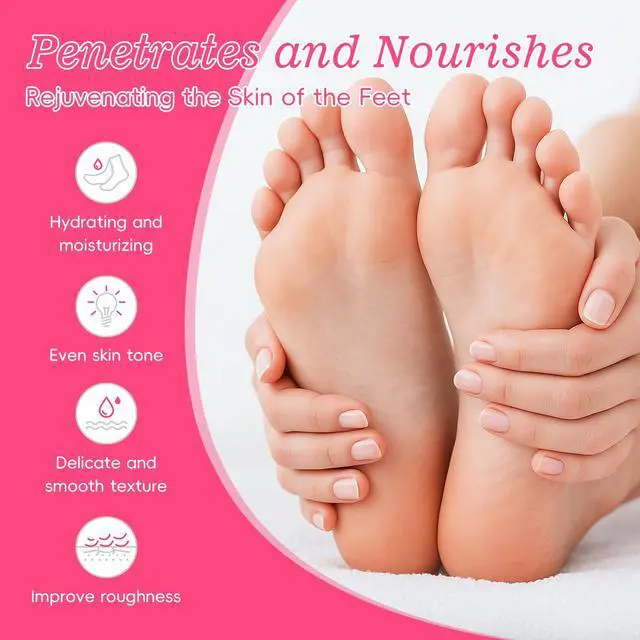 Alt view image 2 of 6 - Japan Sakura Moisturizing Foot Mask, Foot Mask for Dry Cracked Feet