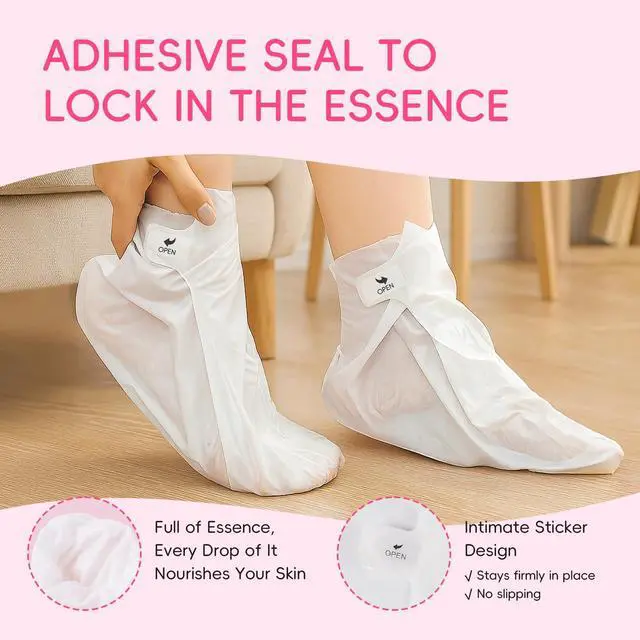 Alt view image 4 of 6 - Japan Sakura Moisturizing Foot Mask, Foot Mask for Dry Cracked Feet