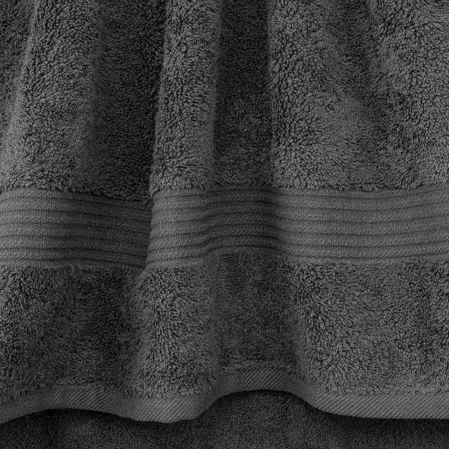 Alt view image 4 of 6 - 100% Cotton Turkish Towel Set, Soft Absorbent Quick Dry, 4 Piece Washcloth Set, Dark Gray