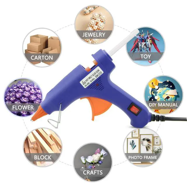 Alt view image 5 of 7 - Hot Glue Gun Kit, Mini Hot Melt Glue Gun for Crafts with 30 Glue Sticks and Carry Case for Craft, School DIY Arts, and Home Repair