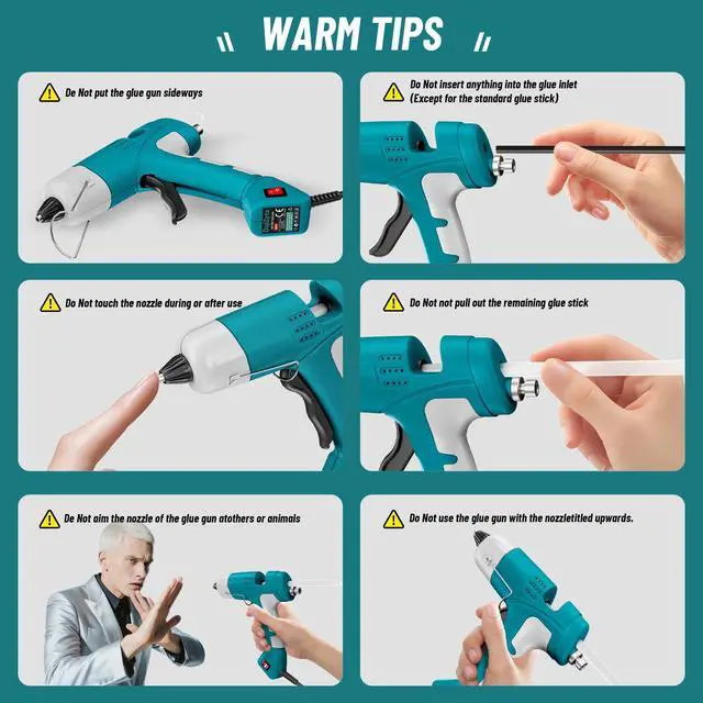 Alt view image 6 of 7 - Mini Hot Glue Gun Kit with 30 Glue Sticks, Fast Preheating Hot Melt Gun, 20W High Temp for DIY, Home Repairs, Kids' School Projects