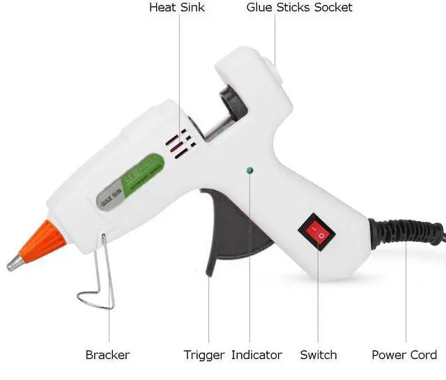 Alt view image 3 of 5 - (2026) Hot Glue Gun Kit with 30 Glue Sticks, Fast Preheating Hot Melt, High Temp for School Crafts DIY Arts and Quick Home Repairs (20w)